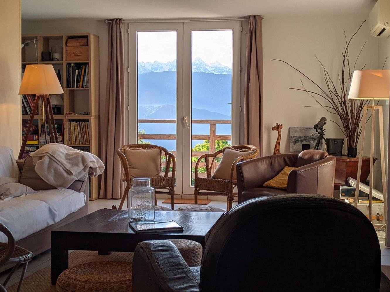 Maison Familiale En Montagne Avec Vue Merveilleuse Sur Le Massif De Belledonne Saint-Bernard  Zewnętrze zdjęcie